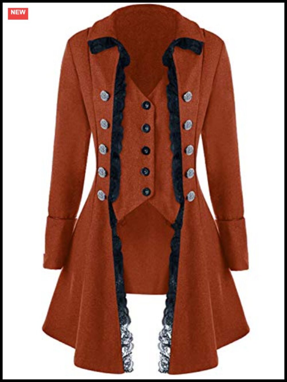 Polyester Gothic Steampunk Victorian Tailcoat Jacket Lace Corset Cosplay